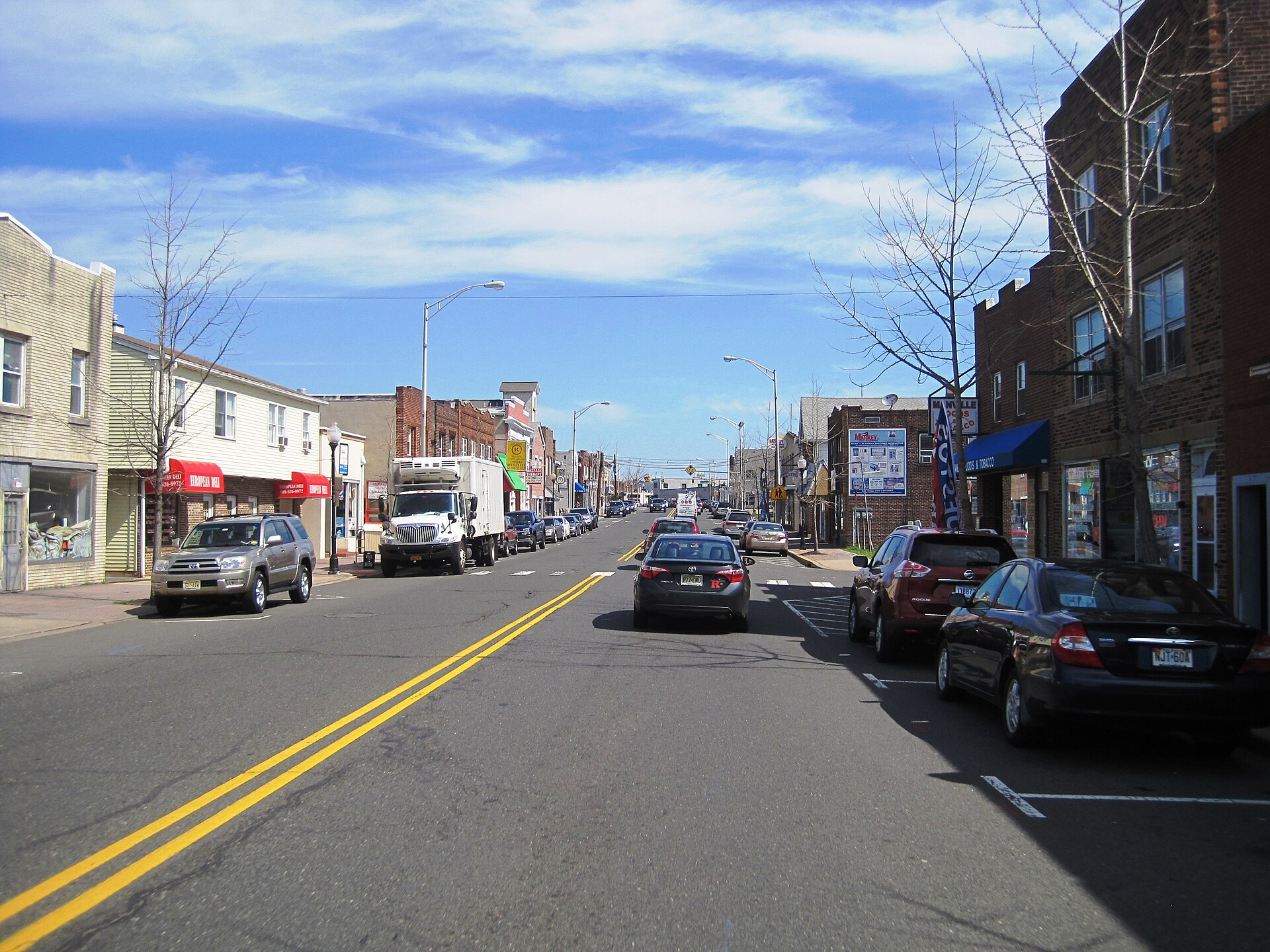 North Main Street business district in Manville, New Jersey